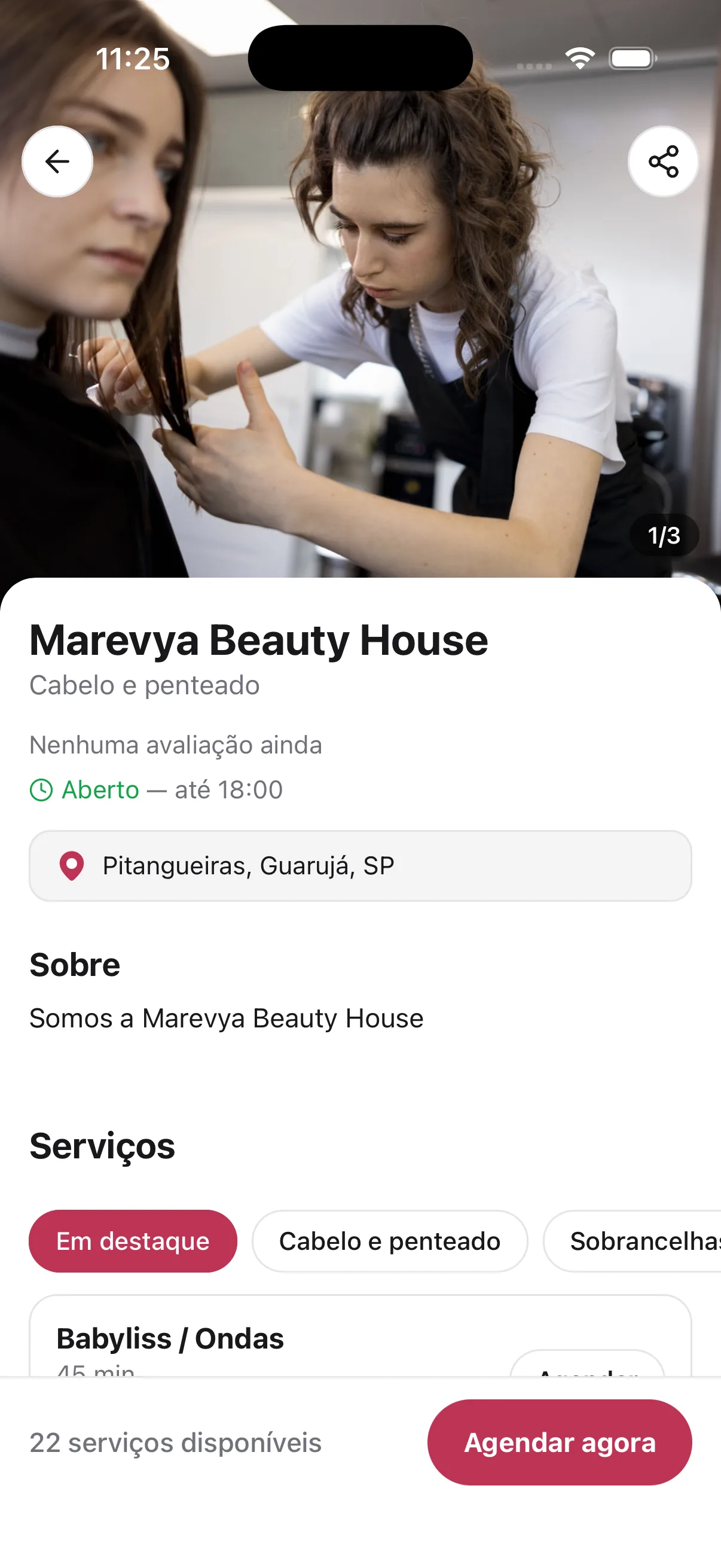 Perfil de estabelecimento no app Boflow